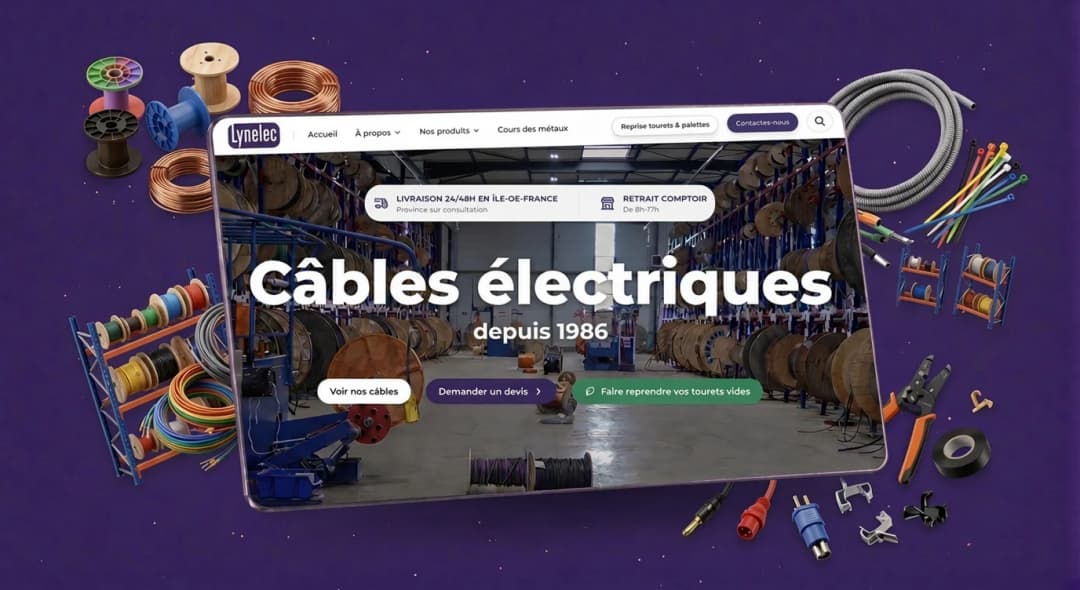 Le site que nous avons réalisé pour Lynelec
