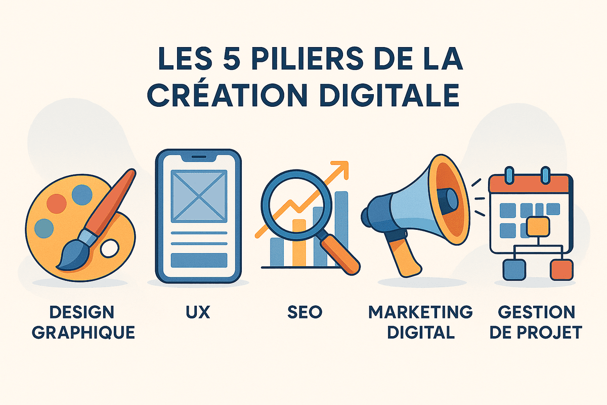 Les 5 piliers de la création digitale