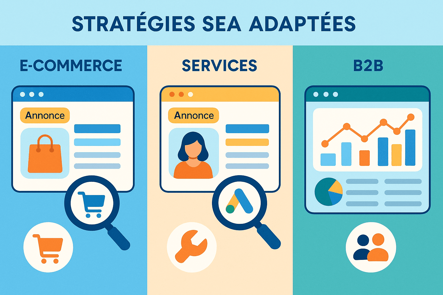Stratégies SEA adaptées aux secteurs d'activité
