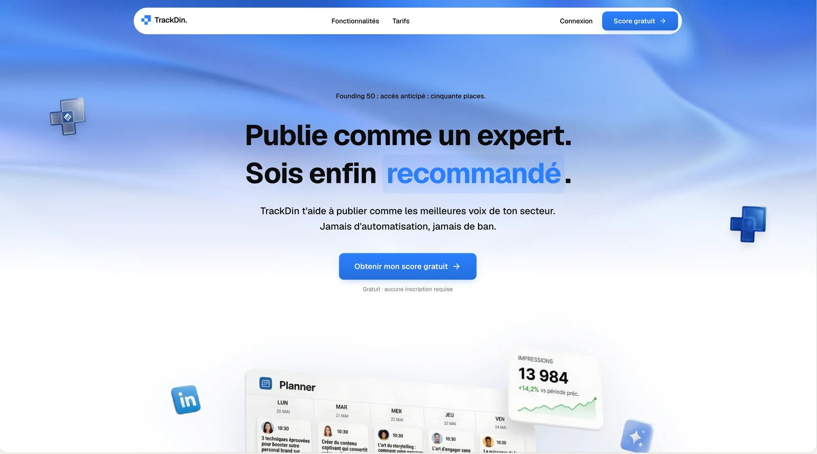 Le projet réalisé par Ikovaline pour TrackDin